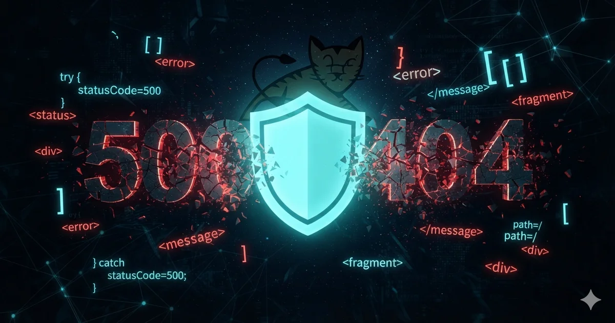How to avoid the default 500 or 404 page in tomcat